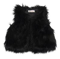 Černá kožešinová podšitá vesta H&M