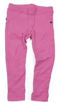 Růžové teplákové tregíny 