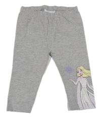 Šedé crop legíny s Elsou Disney