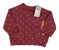 Nové - vínová puntíkatá oversize mikina PRIMARK