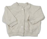 Béžová oversize propínací mikina Hema