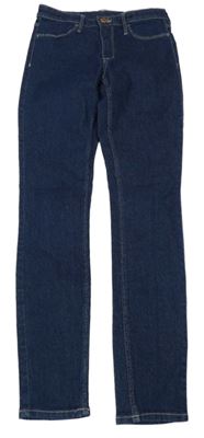 Tmavomodré skinny fit rifle H&M