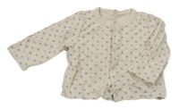 Smetanová propínací mikina se vzorem Petit Bateau