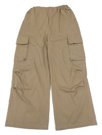 Béžové caego wide leg kalhoty Shein