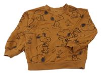 Hnědá oversize mikina se Snoopym H&M