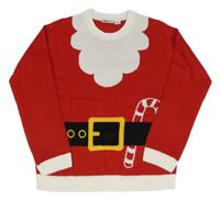 Červeno-bílý svetr - Santa Pepperts