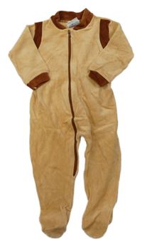 Karamelovo-medový sametový overal Mothercare