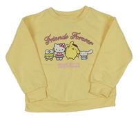 Žlutá mikina s Hello Kitty a kamarády Sanrio