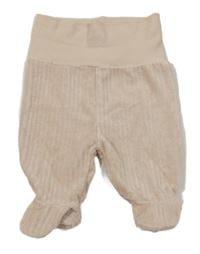 Béžové sametové žebrované polodupky 