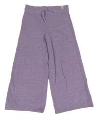 Fialové široké crop tepláky Benetton