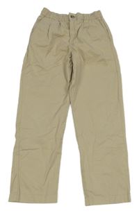 Béžové plátěné chino kalhoty Zara