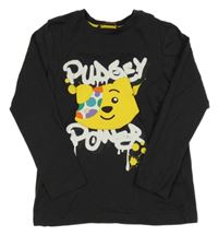 Černé triko s medvídkem Pudsey a nápisy George