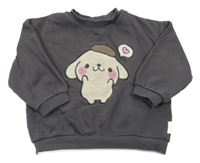 Tmavošedá mikina se psem - Pompompurin H&M