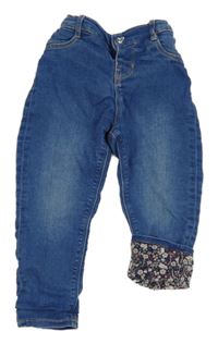 Modré podšité skinny rifle H&M