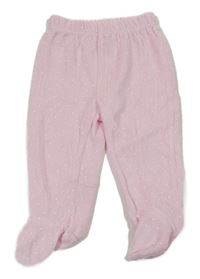 Světlerůžové puntíkaté sametové polodupky 
