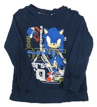 Tmavomodré pyžamové triko se Sonicem H&M