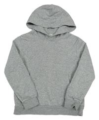 Šedá melírovaná mikina s kapucí H&M