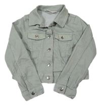 Světlezelená riflová crop bunda H&M